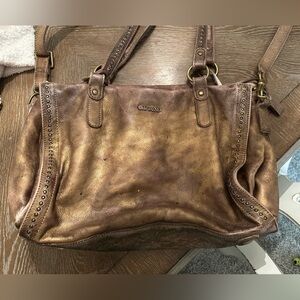 Old Trend  Metallic Leather Studded Bag
